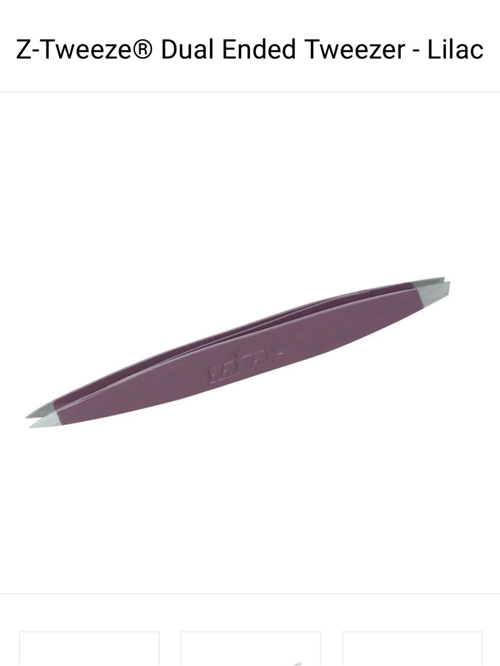 BNIB! Z-Tweeze F.A.R.A.H. Dual Ended Tweezer in Lilac